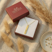 personalized bar necklace gift ready packaging custom engraved jewelry gift for mom girlfriend or wife