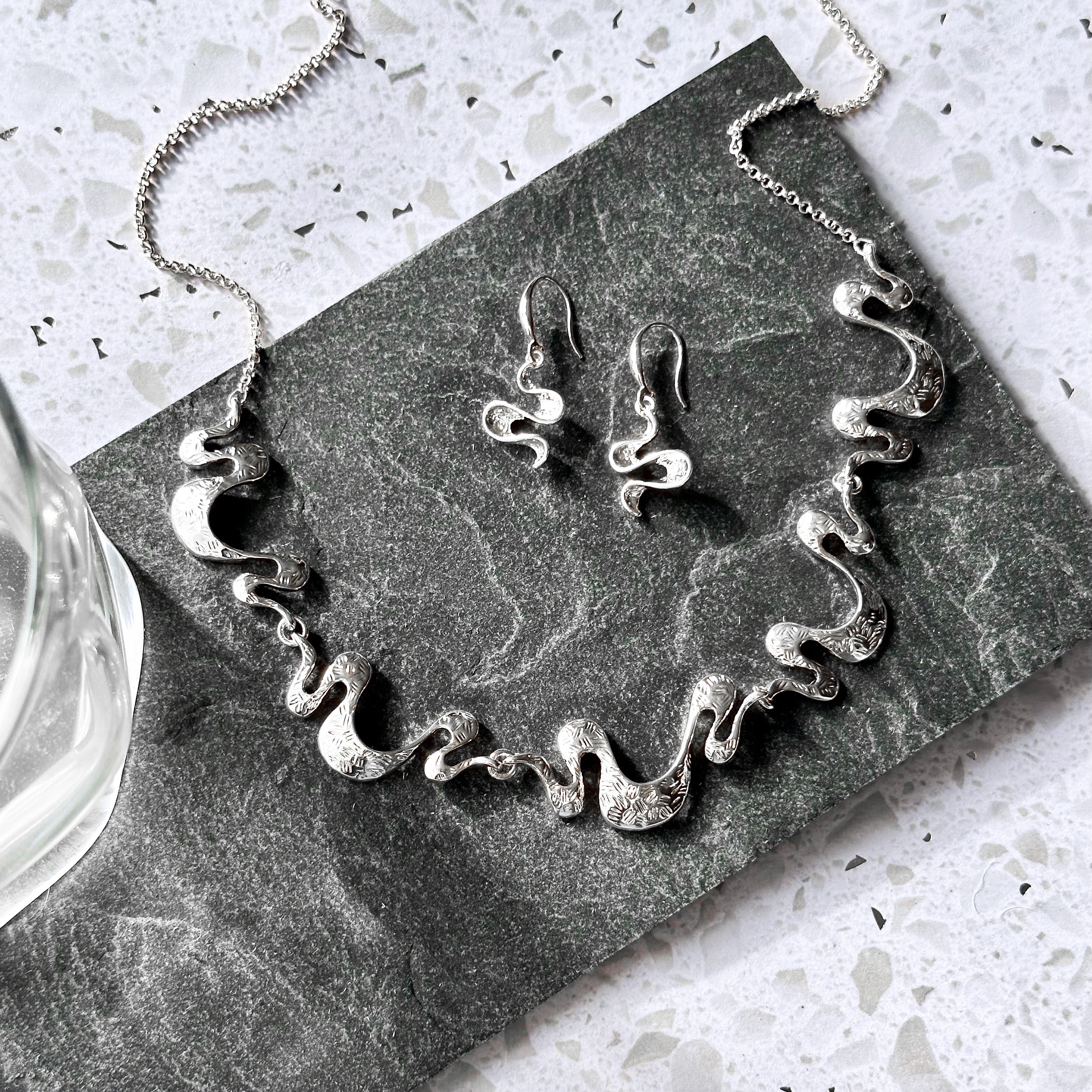 Boho Style SilverWaves Earrings