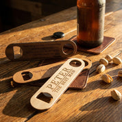 Engraved Wood Bottle Opener Keychain