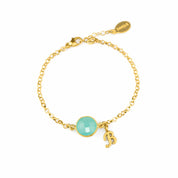 Custom Initial & Birthstone Bracelet
