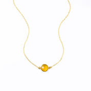 Natural Round Birthstone Connector Necklace