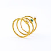 Dainty Stacking Opalite Cabochon Ring - October Birthstone