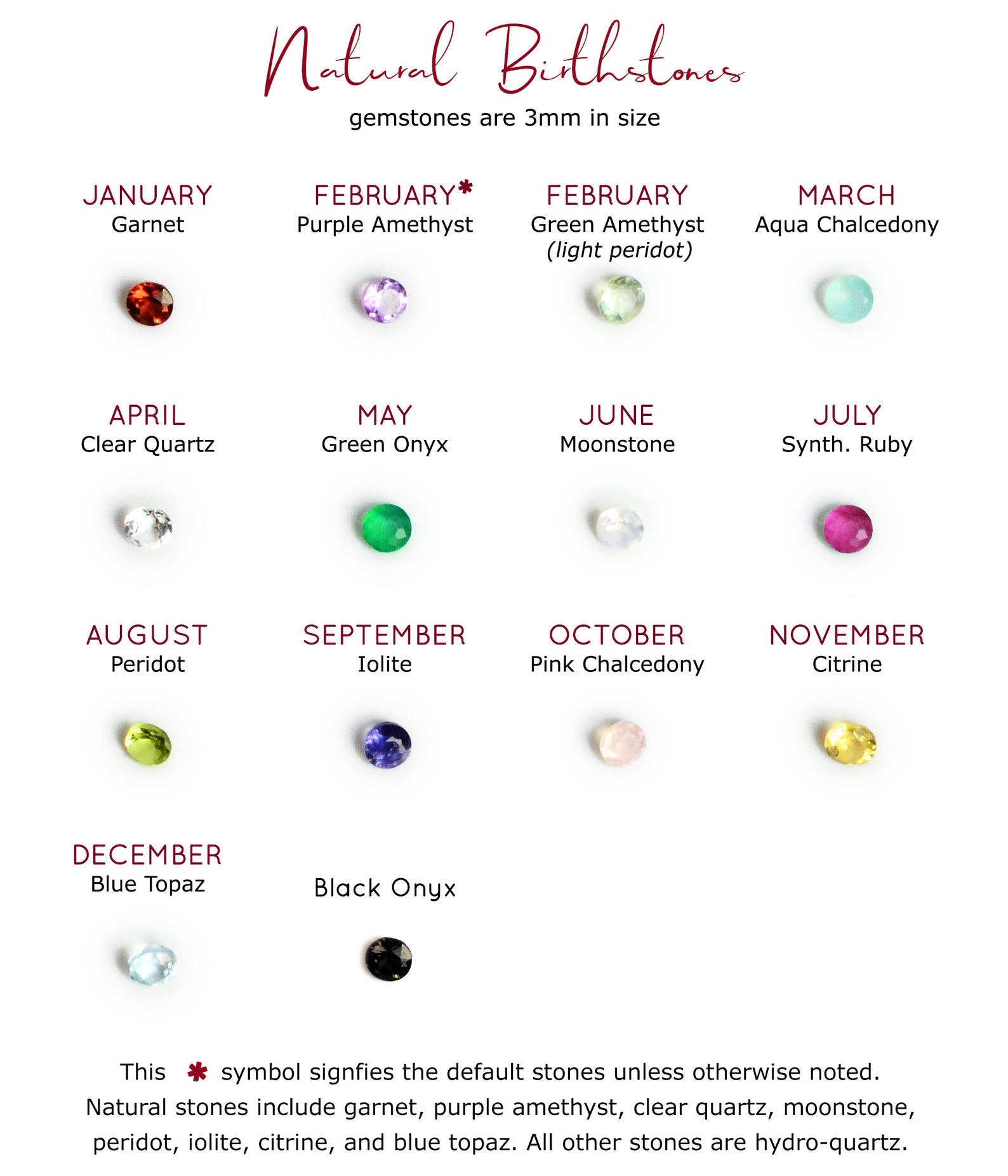 Bloom Birthstone Charm Necklace for Mom, Flower Pendants