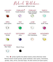 Bloom Birthstone Charm Necklace for Mom, Flower Pendants