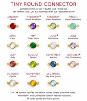 Personalized Bracelet with Birthstones & Leaf Charms
