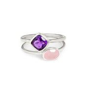 Stacking Ring Set Combo with Ovals and Diamonds