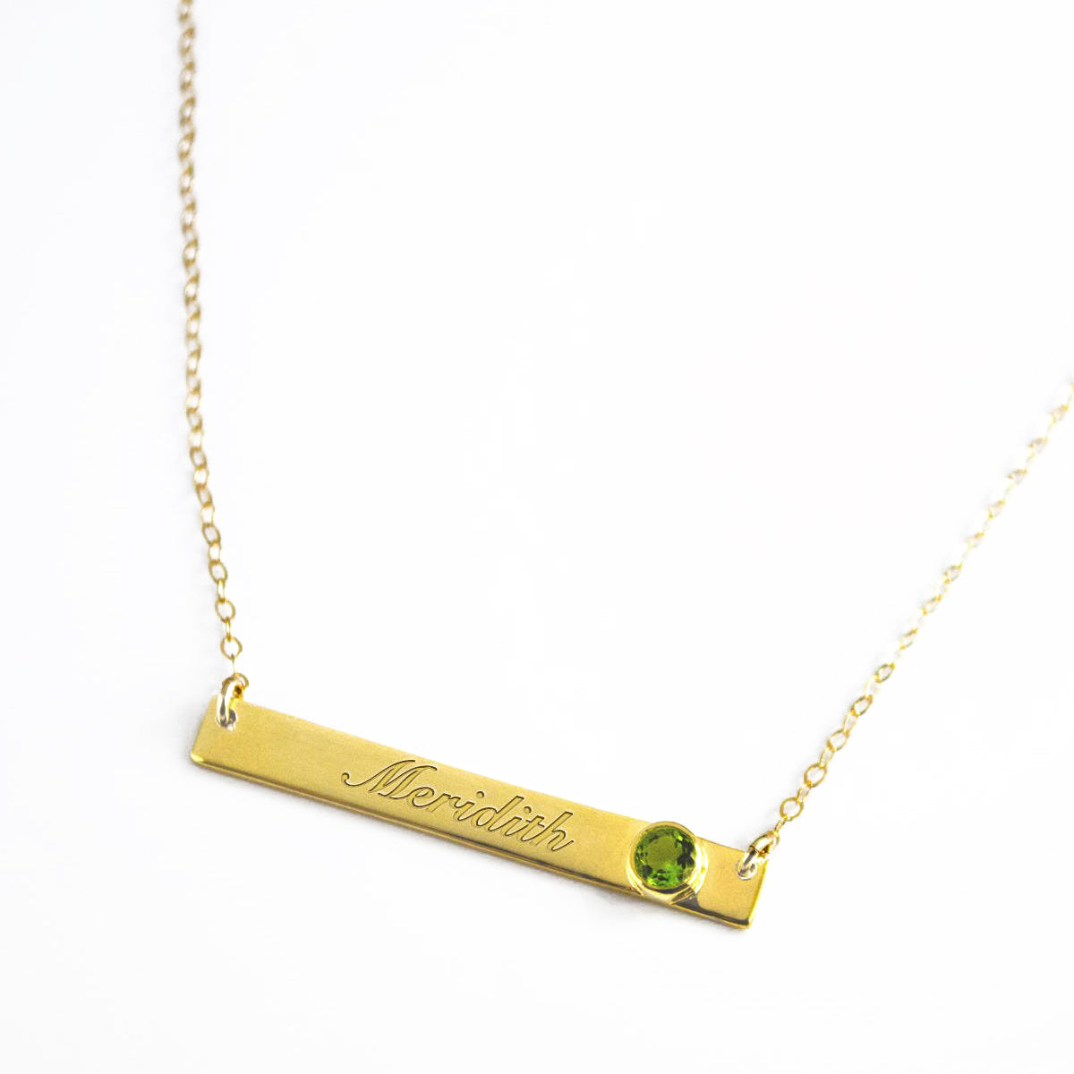 AugustCustomBarNecklacewithBezelBirthstonePeridotQuartzGemstoneNecklaceForHerKidsNameandBirthstone.jpg