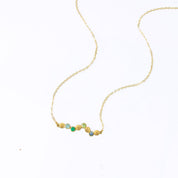 Cherished Connections Birthstone and Initial Necklace Horizontal Connector Pendant