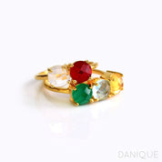 Personalized Mother's Ring with Three Birthstones
