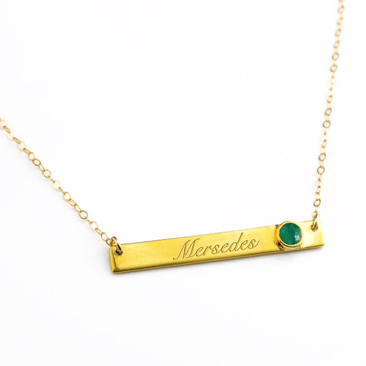 GreenOnyxCustomBarNecklacewithMayBirthstonePersonalizedwithKid_sNameandGemstoneBezel.jpg
