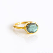 gold plated oval stacking rings with labradorite gemstone. birthstone rings, gemstone rings stack ring stackable rings bezel set bezel setting