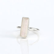 June Moonstone ring, natural Moonstone gemstone, shimmering color ring, unique feldspar Moonstone, vertical bar design, bezel-set gemstone, Adira Series jewelry, eye-catching Moonstone ring, minimalist birthstone ring, stylish June jewelry
