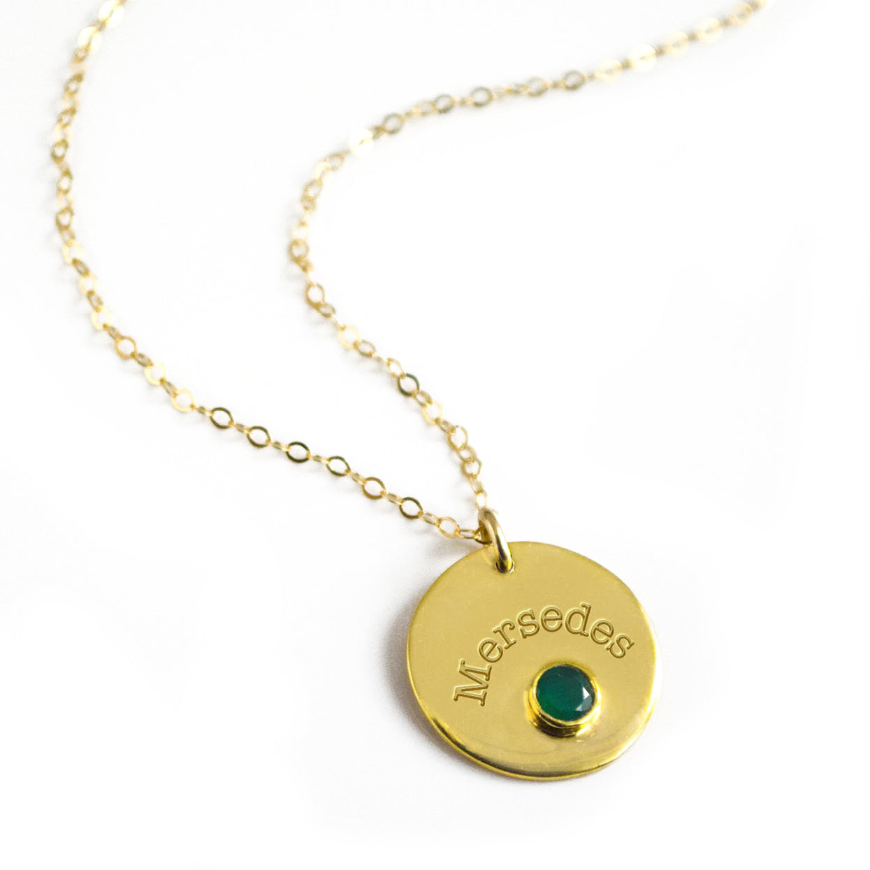 MayEngravedDiskPendantNecklaceGreenEmeraldOnyxGemstoneJewelryForHer.jpg