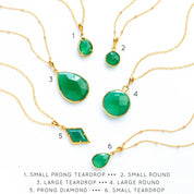 Green Onyx Necklace : May Birthstone