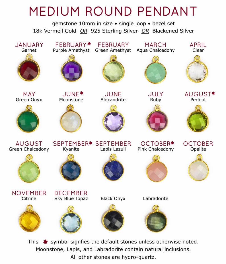 Mother & Child Round Multi-Stone Pendant Necklace