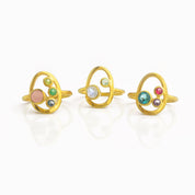 mom and kid birthstones, gift for mom of 2, mom of 3 ring