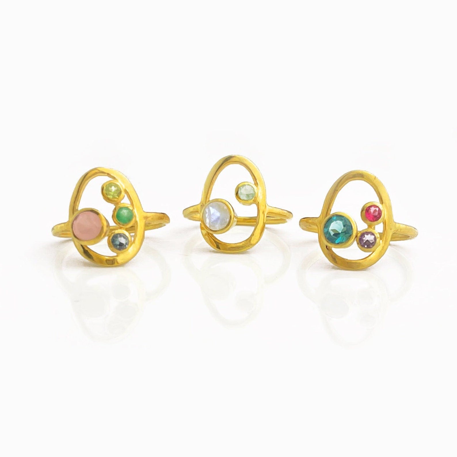 mom and kid birthstones, gift for mom of 2, mom of 3 ring