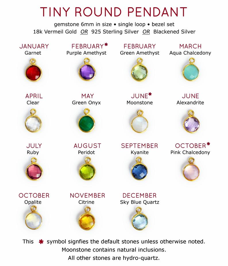 Custom Birthstone Dainty Necklace