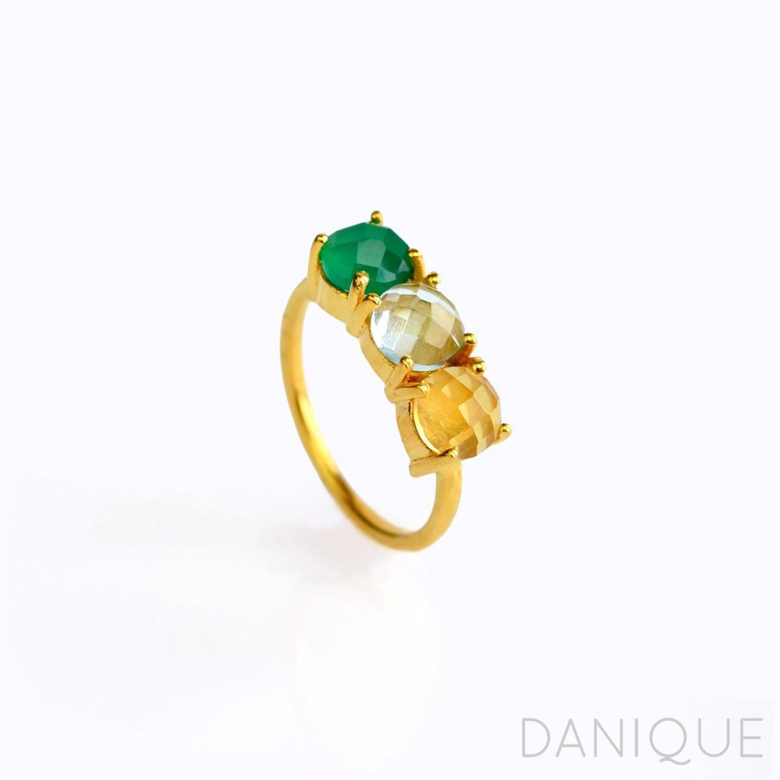 Personalized Mother's Ring with Three Birthstones