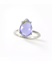 Alexandrite Teardrop Prong Set Ring | June Birthstone, Sterling Silver, Gold Vermeil, Rose Gold Vermeil, Birthday or Anniversary Gift for Her, Wife