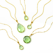 Green Amethyst Necklace : February Birthstone