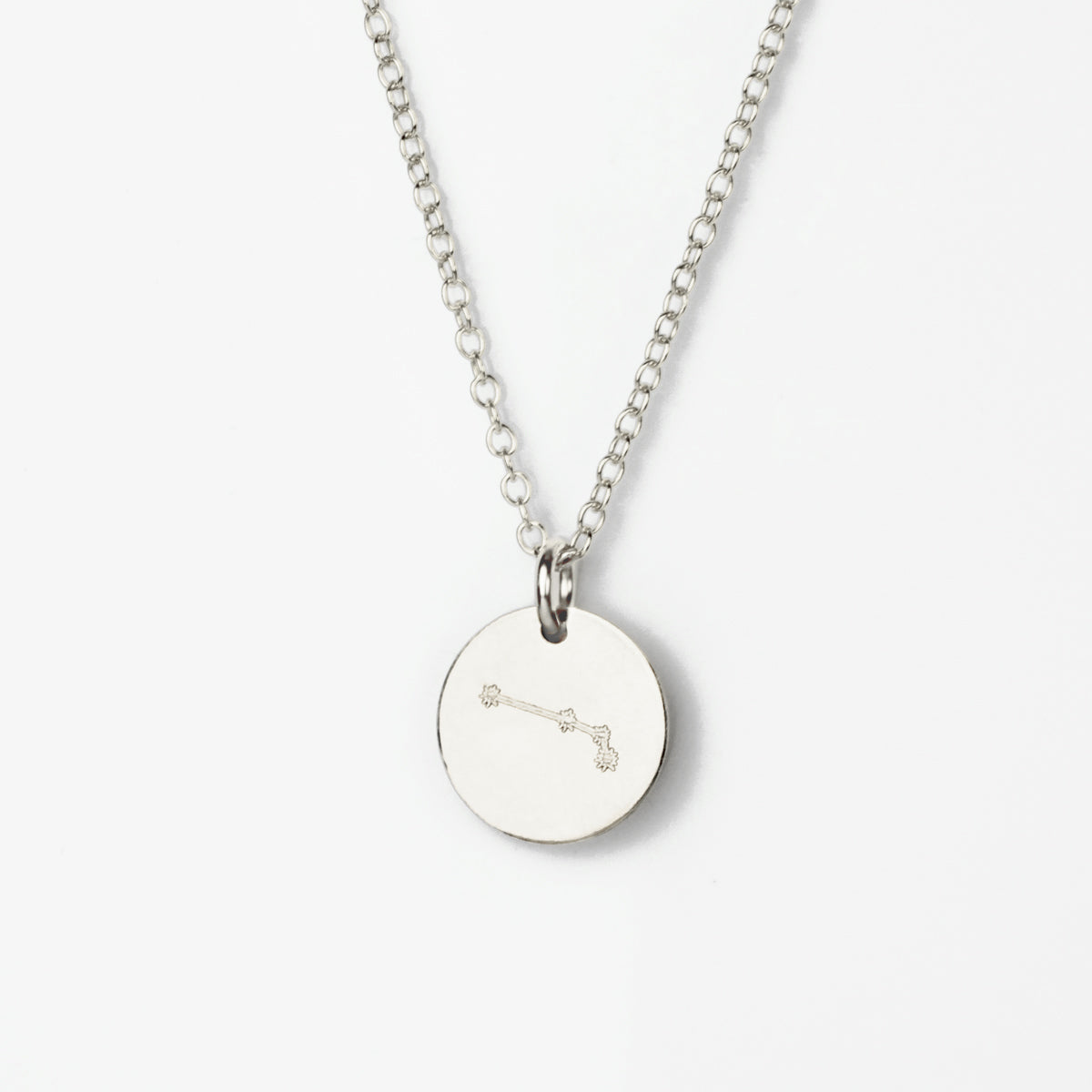 Sterling Silver Aries Constellation Necklace Cable Chain