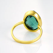 Emerald Green Tourmaline Oval Ring