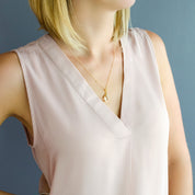 January Birthstone & Name Necklace : Garnet