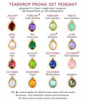 October Birthstone & Name Necklace: Opalite