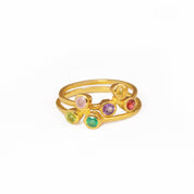 gift for mom of 6, six children, birthstone jewelry