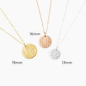 Personalized Monogram Necklace - Disk Necklace