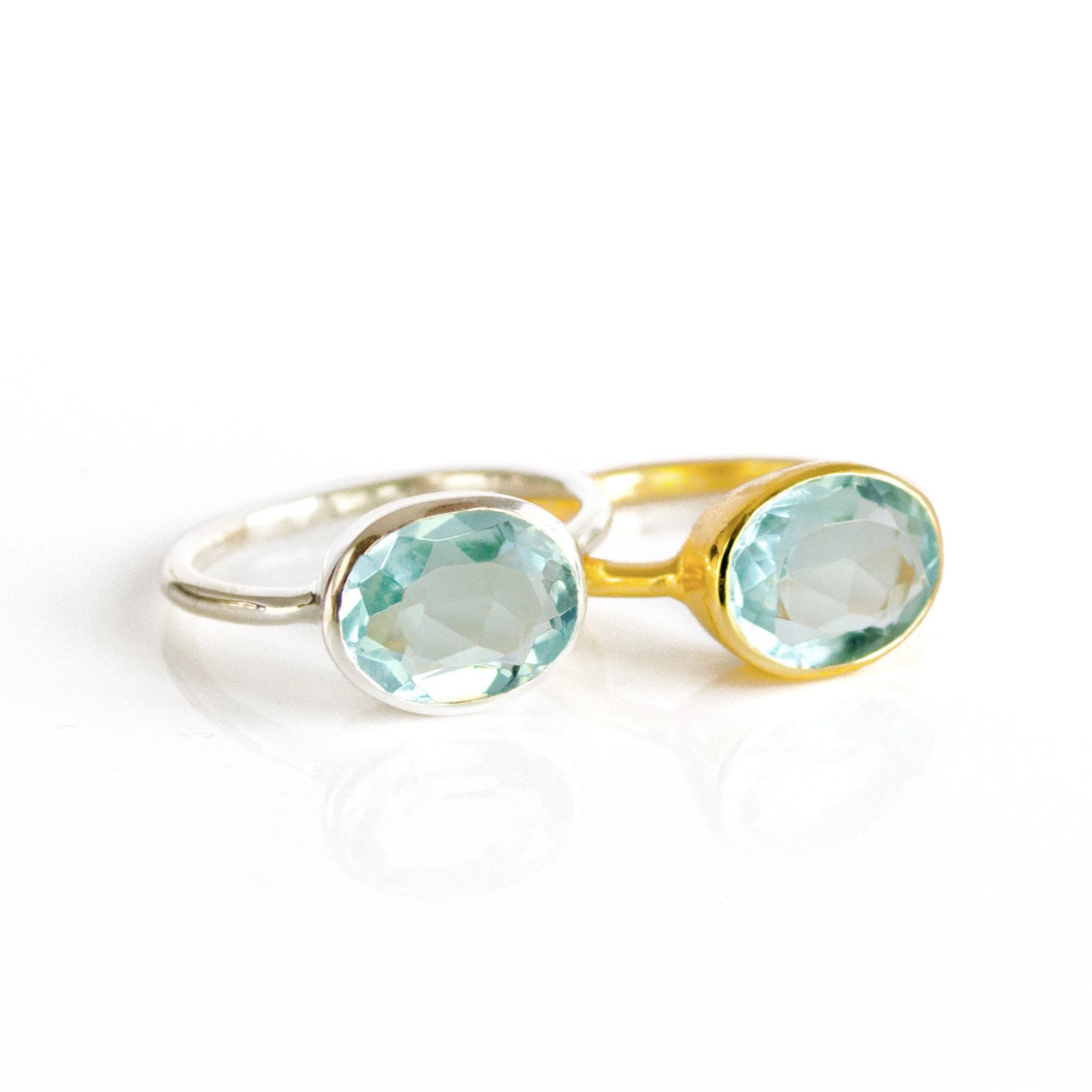 Blue Topaz ring, December birthstone jewelry, London Blue Topaz Quartz, Oval gemstone ring, Bezel set blue ring, 18k vermeil gold, Sterling silver Topaz ring, Light blue quartz, Topaz gift for her, December birthday gift