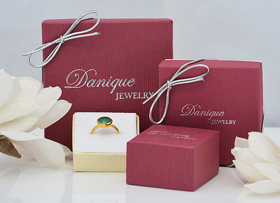 Green Chalcedony Cushion Bezel Set Stud Earrings - August Birthstone
