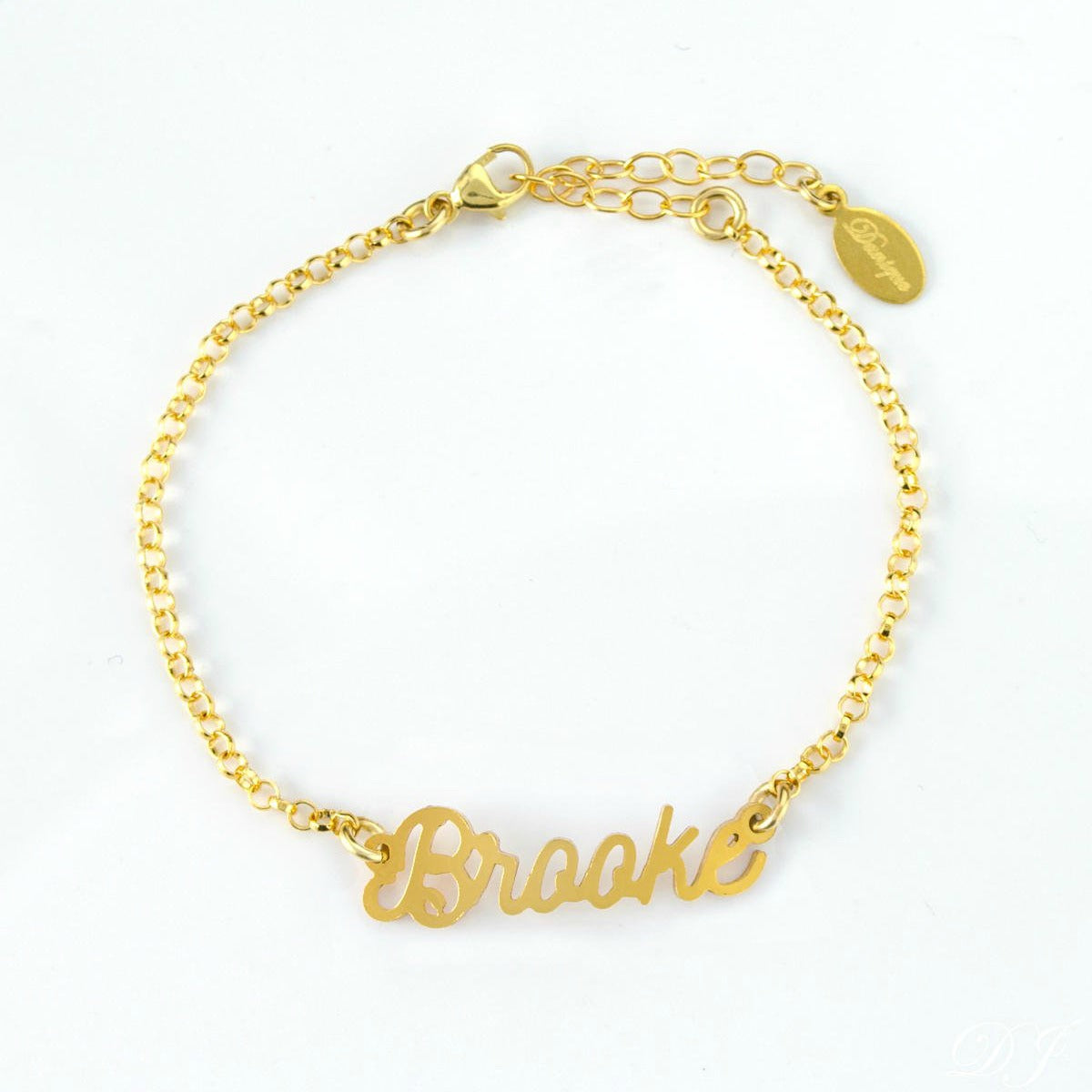 Custom Name Plate Bracelet in Gold or Silver