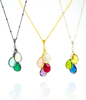 Black Silver Gold-Filled Sterling Silver Metal Necklace for Mom Grandma Sister