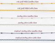 Personalized Birthstone Bezel Station Necklace - Bridesmaid necklace