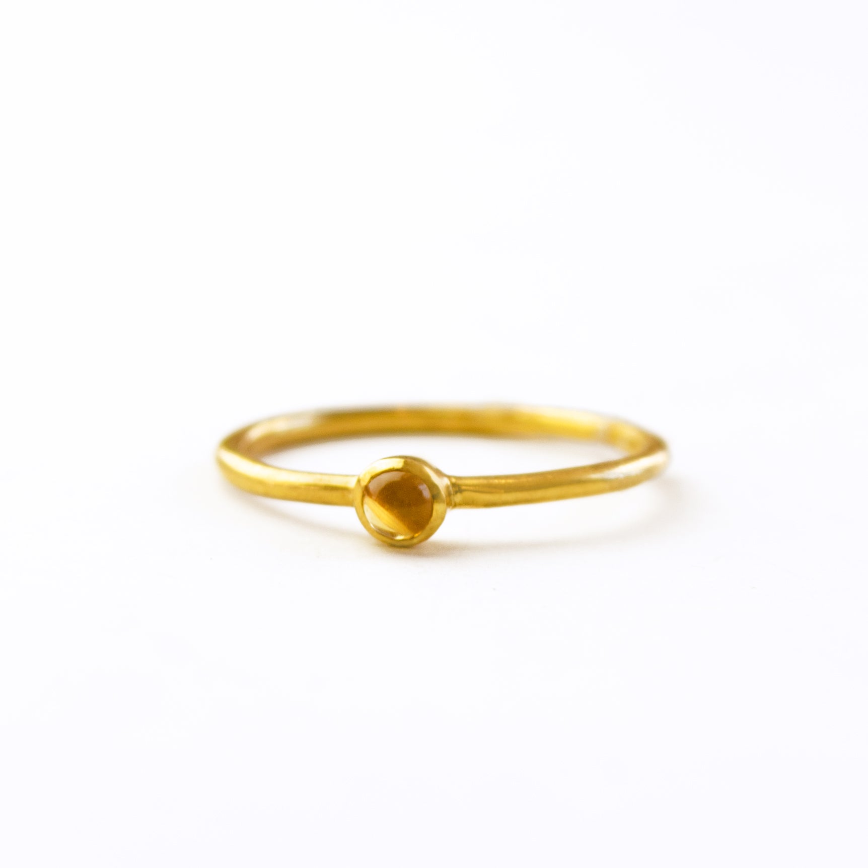 Tiny Stacking Mother's Birthstone Cabochon Rings