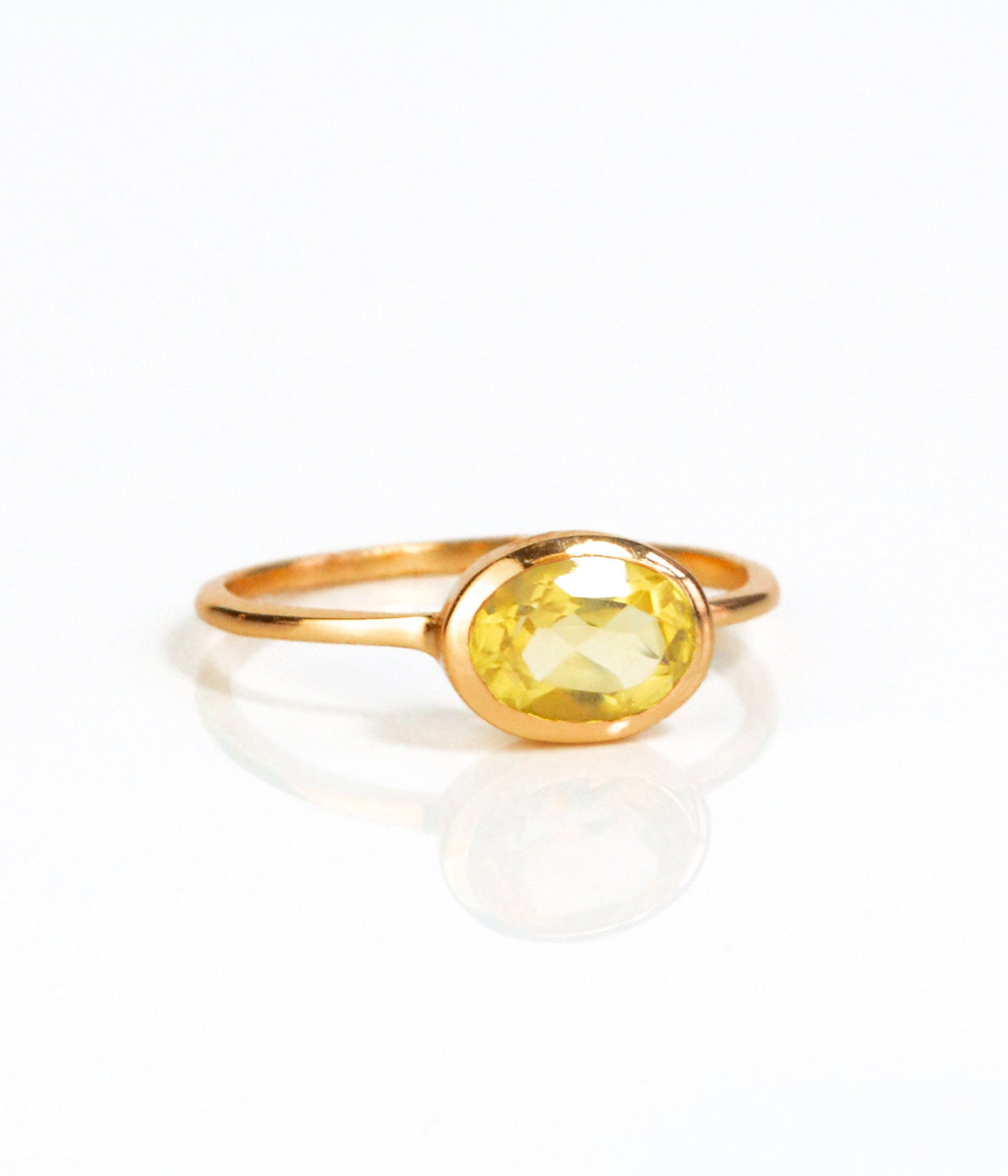Rose gold plated small oval citrine birthstone ring november birthstone ring on white background. stack set, stacking rings, gemstone ring, birthstone ring, mother's day gift for her, gift for mom, gift for fiance, gift for girlfriend, wedding jewelry, bridesmaid jewelry, anniversary jewelry, anniversary gift, birthday gift, christmas gift, valentine's day gift, valentine's day rings, dainty ring, cocktail ring, statement ring, bezel set