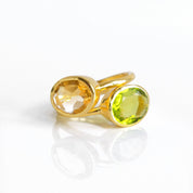 Emerald Oval Bezel Ring : May Birthstone