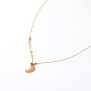 Custom Mom Nameplate Necklace with Footprint Charms