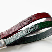 Commemorate a wedding with our leather loop clip key chains. Great for wedding parties, groomsman, bridesmaids 