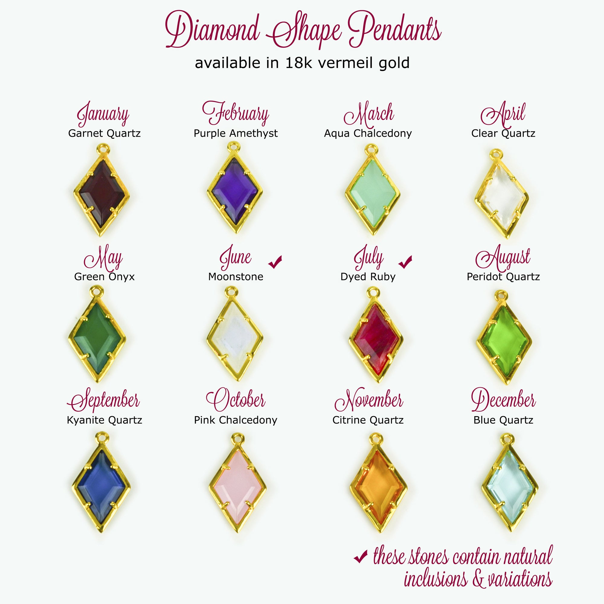 Diamond Birthstone Prong-Set Pendant