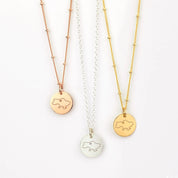 Personalized Map of Ukraine Disc Pendant Necklace