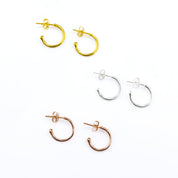 Dainty Gold Hoop Earring, Huggie Hoop, Gold Chunky Hoop, Minimalist Stacking Hoop Earring