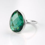 Emerald Green Tourmaline Oval Ring