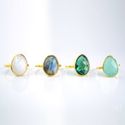 Emerald Green Tourmaline Oval Ring