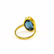 Large Kyanite Teardrop Oval Ring