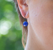 Opalite bezel set Earrings  - October Birthstone