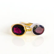 Oval Garnet Ring : January Birthstone