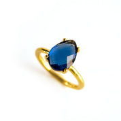 Kyanite Teardrop Prong Set Ring • September Birthstone